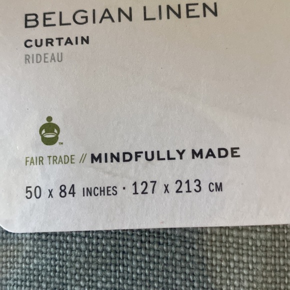 Pottery Barn Belgian Linen Curtain 50x84" - Picture 3 of 7